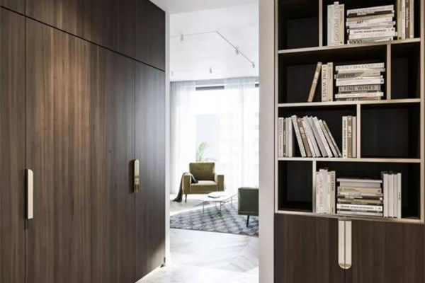 98㎡现代轻奢房屋装修，玄关多做柜子！