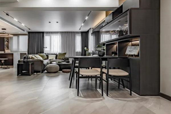 现代风格复式楼装修，运用极致的灰色！