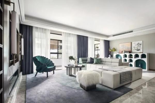 166㎡新房装修，墨绿色+金属元素！